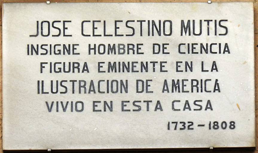 Placa conmemorativa a Celestino Mutis, en la casa gaditana que habitó.