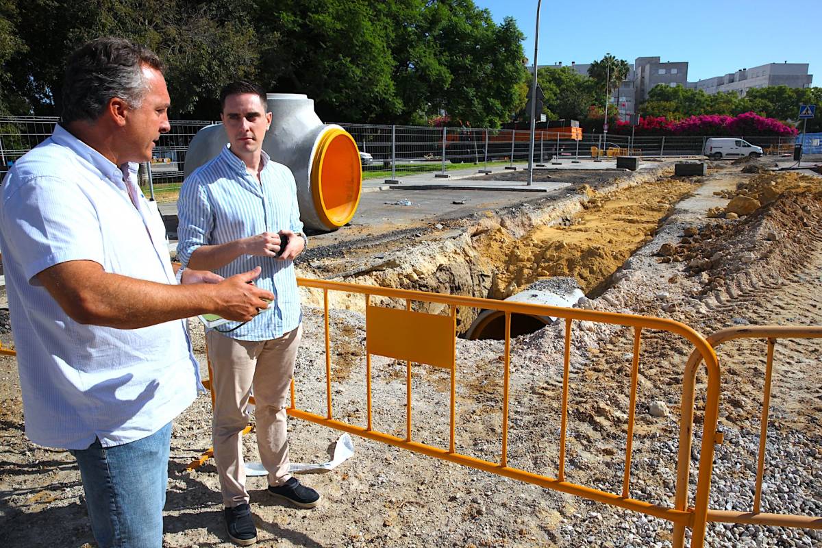 El nuevo colector de La Granja termina la primera fase: la obra ahora se centra en la calle Málaga