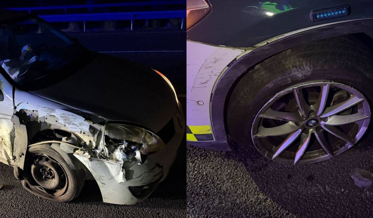 No ocurrió una tragedia de milagro: arrollado un coche de la Guardia Civil en Málaga cuando atendía un accidente de madrugada