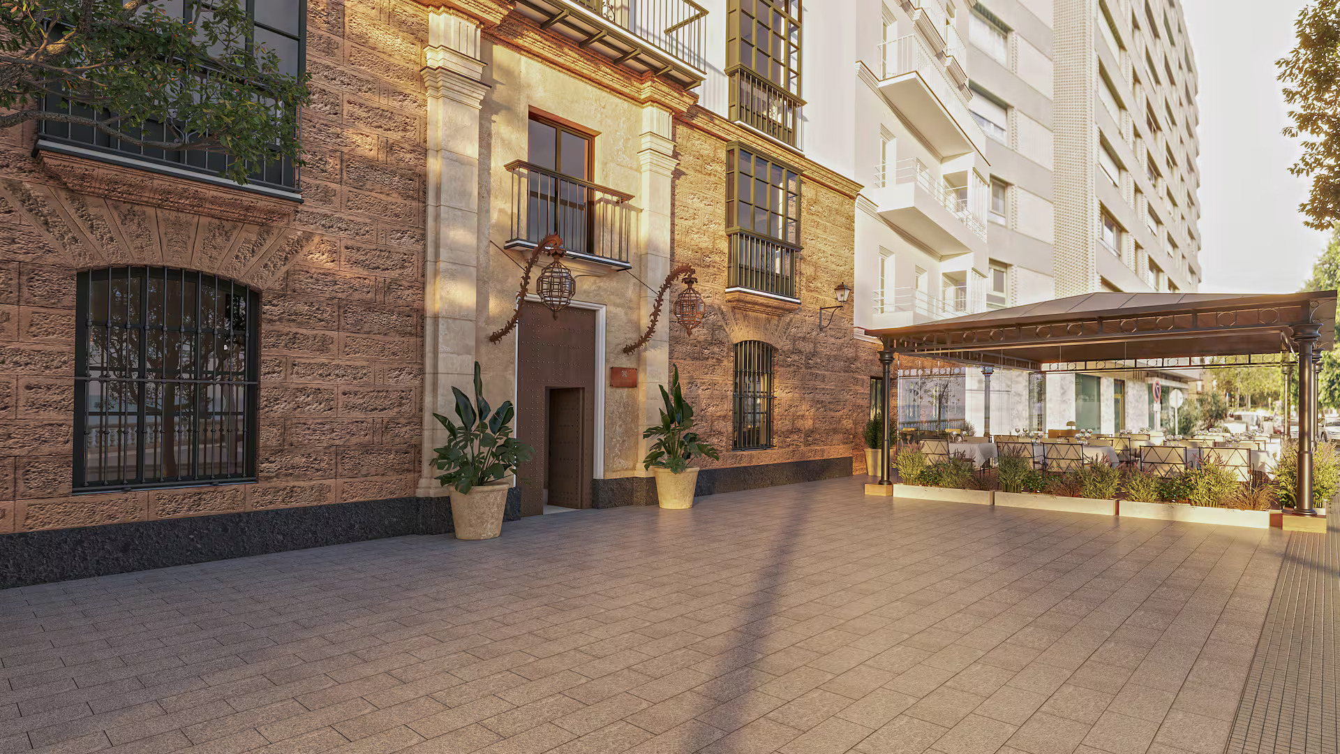Recreación de cómo será la fachada en la Alameda. - Melia.com Recreación de cómo será la fachada en la Alameda.