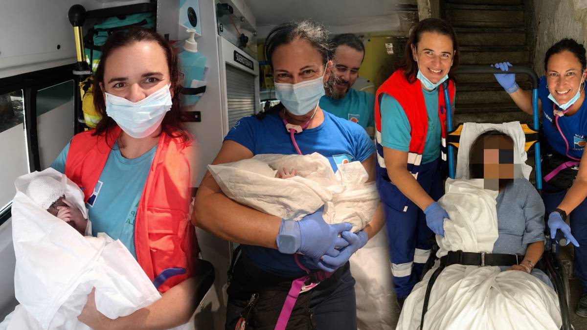 Emotivo parto de urgencia en una casa de Sevilla: con la ayuda de los sanitarios Verónica, Ángeles y Jose Carlos