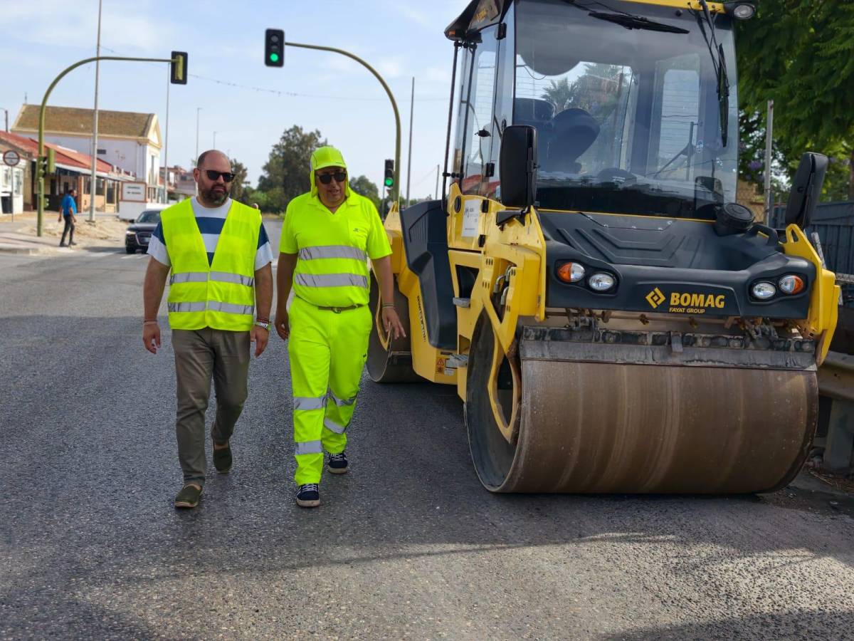 Las obras de asfaltado entre El Puerto y Jerez que llegarán a tiempo para la Vuelta