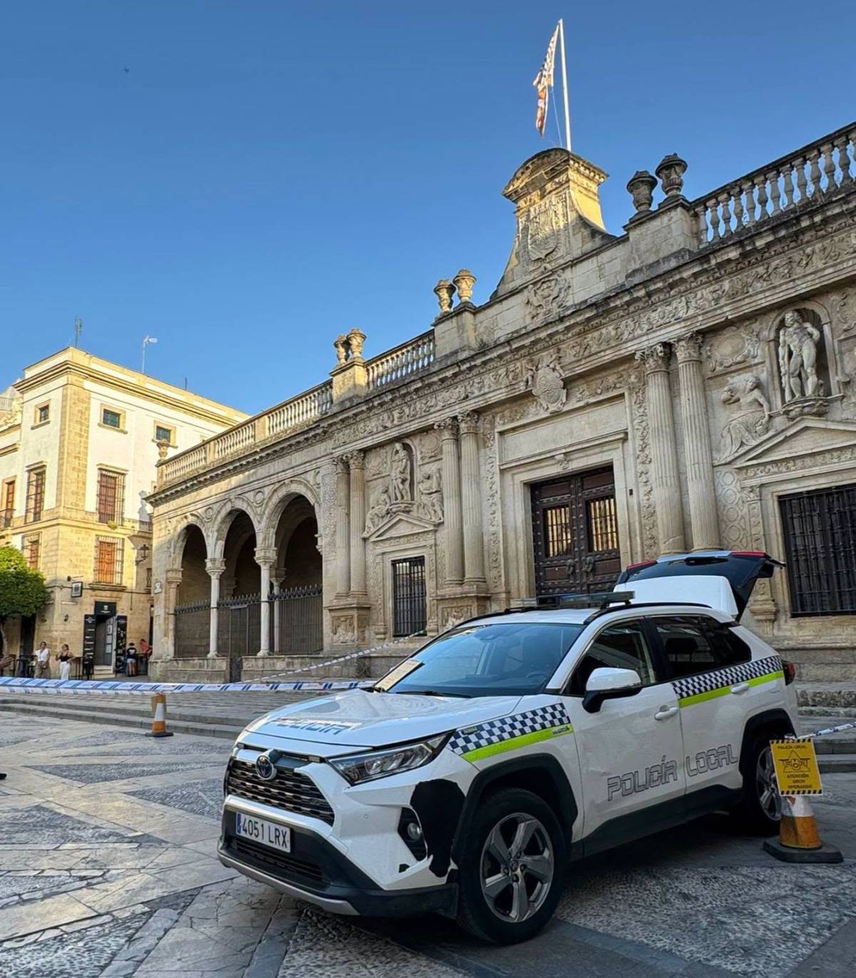 Zona policial acotada el pasado 2 de septiembre para el uso del dron.