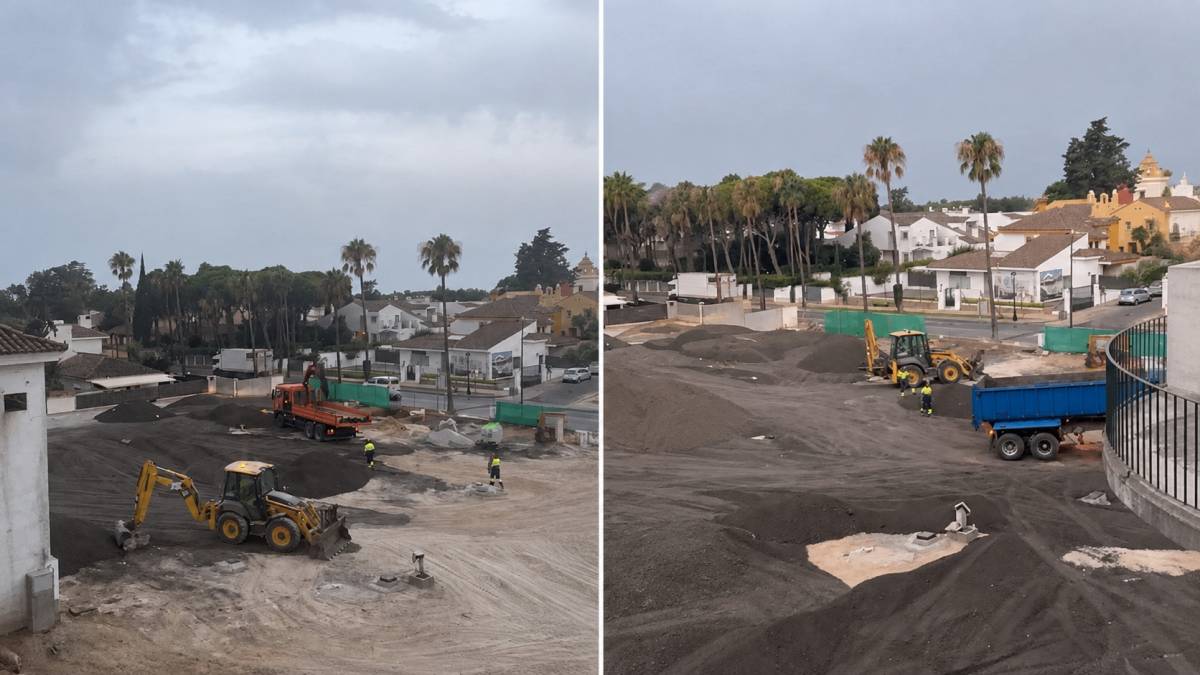 Las obras en diferentes fases.