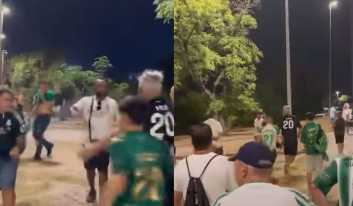 Una pelea entre aficionados prolonga la tensión del Betis-Real Madrid tras el partido en Sevilla: "No os da vergüenza"