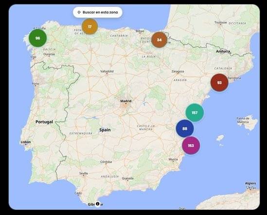 El mapa de los inmuebles disponibles en Casa47. - El mapa de los inmuebles disponibles en Casa47.
