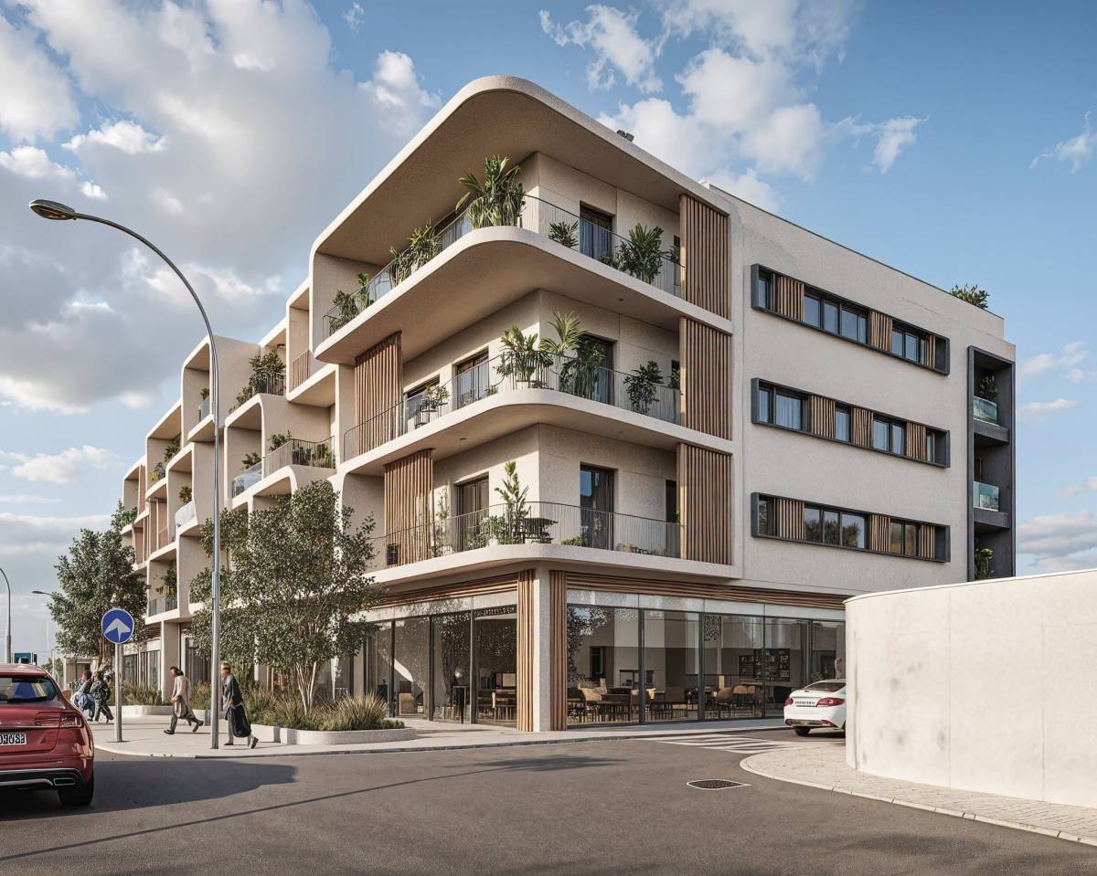 Vista virtual de cómo quedará el futuro edificio que se construirá en el solar de la antigua gasolinera.