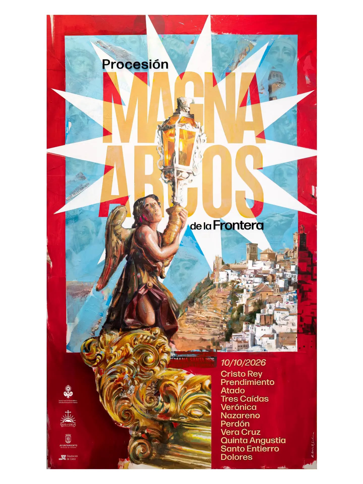 Cartel dedicado a la Magna de Arcos del 10 de octubre.