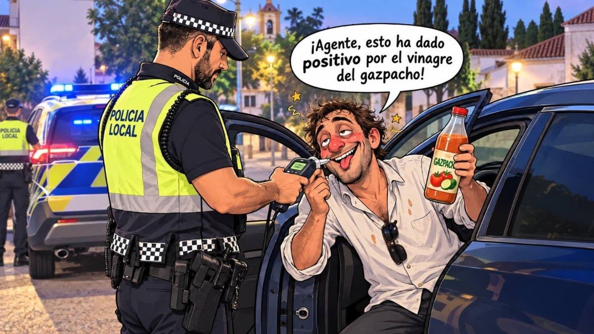 La surrealista explicación de un conductor en un control de alcoholemia en Sevilla que acaba convertida en caricatura