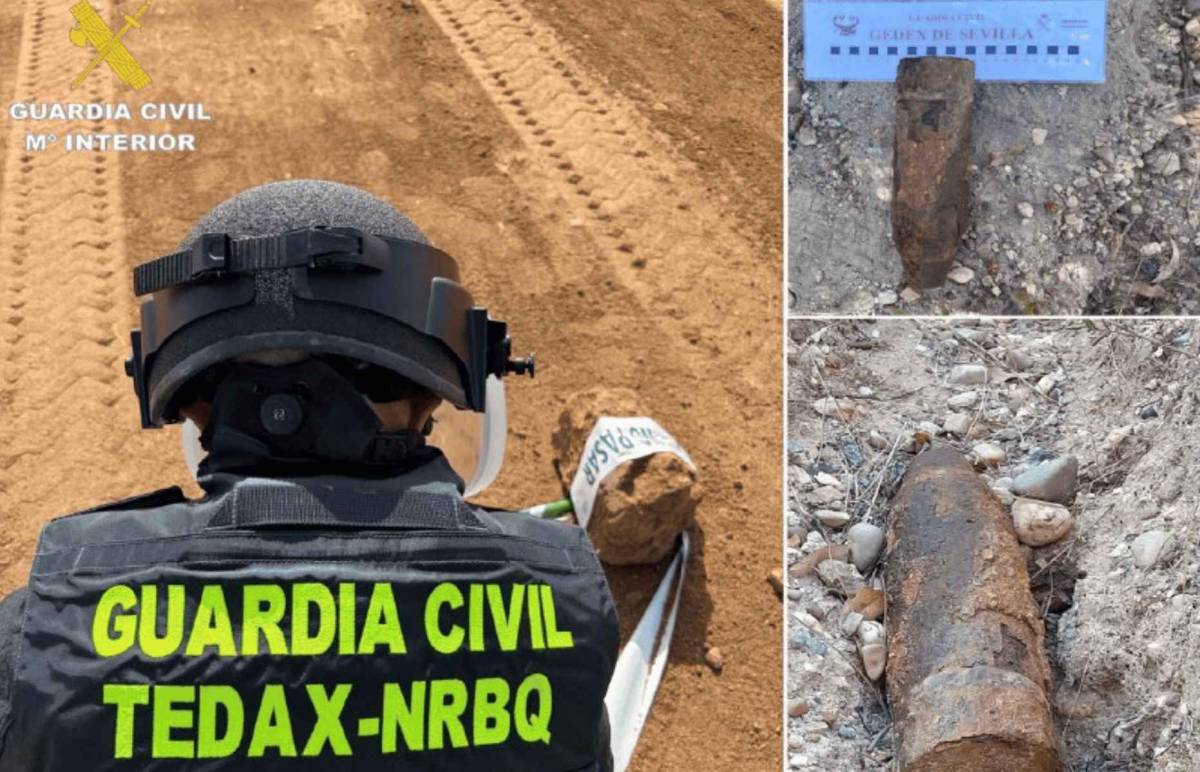 El sorprendente hallazgo en La Puebla del Río de un proyectil de la Guerra Civil