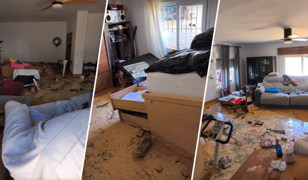 Vídeo | Las imágenes de una de las casas hundidas por el lodo en Matalascañas: toneladas de arena engullen la vivienda