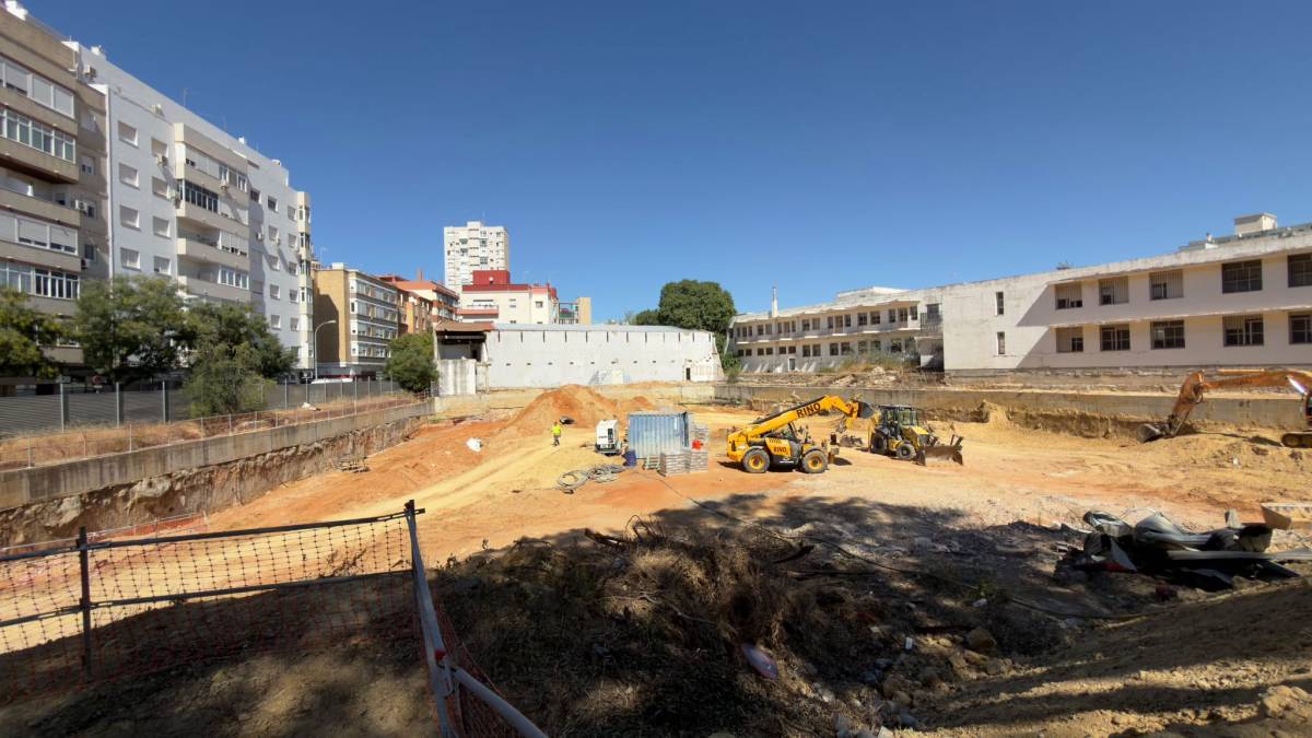 El nuevo Pabellón Portillo de Cádiz avanza con el anclaje del muro pantalla y la cimentación