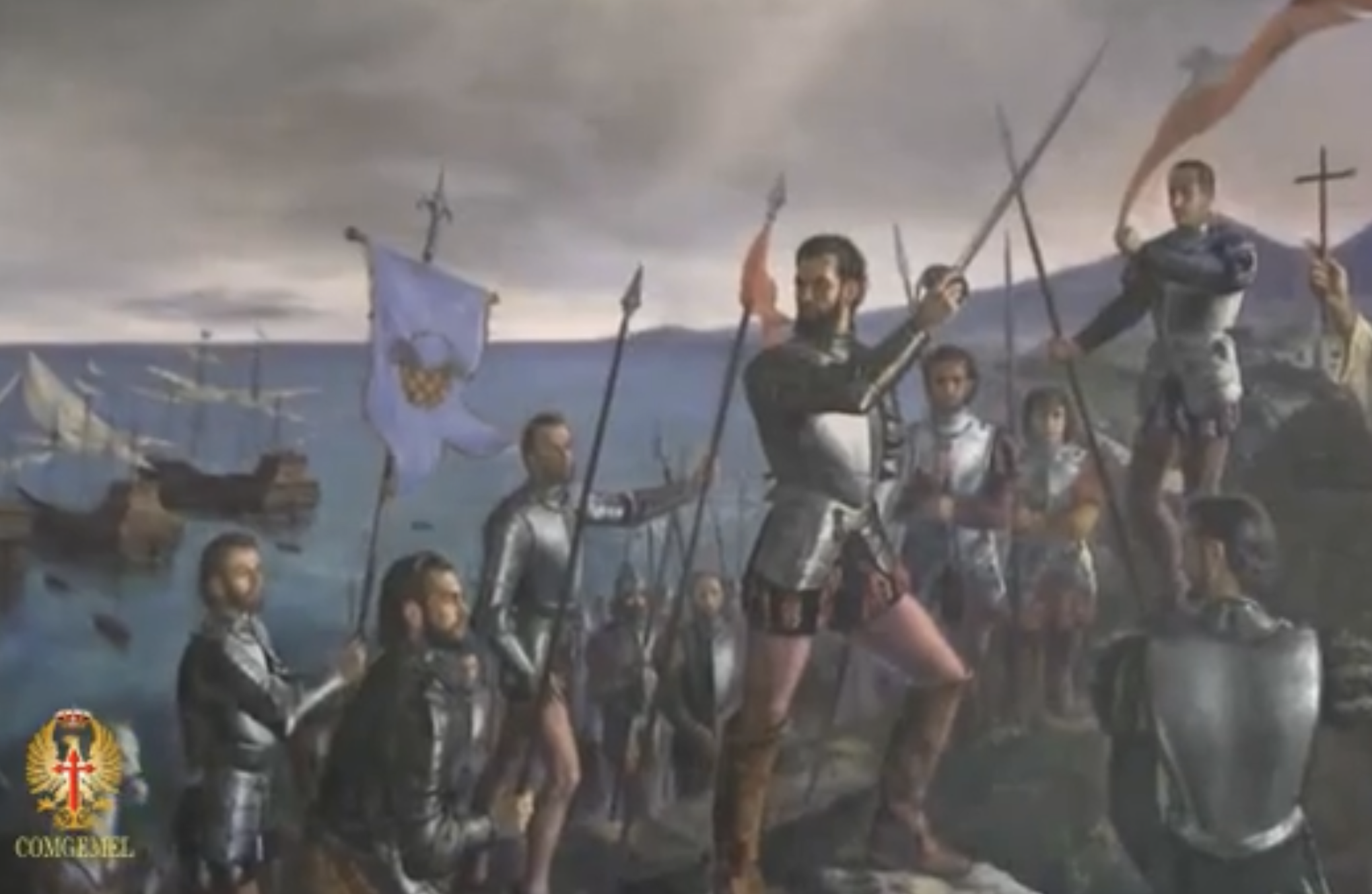Cuadro que recrea la toma de Melilla con el jerezano en primer término. 