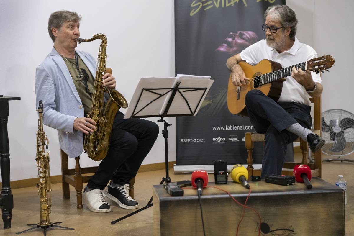 Rafael Riqueni y Tim Ries estrenan ‘Tunisia’ en la Bienal de Flamenco de Sevilla: de Parque de María Luisa a The Rolling Stone