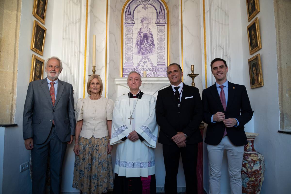 Bendición capilla Arroyo con presencia del Obispo y Virgen del Socorro