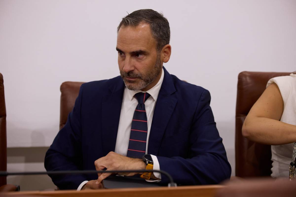 Daniel Pérez, parlamentario del PSOE-A, en la sesión de control al Gobierno de esta semana. - Daniel Pérez, parlamentario del PSOE-A, en la sesión de control al Gobierno de esta semana.
