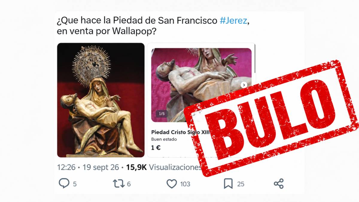 El bulo de la venta de una Virgen de Jerez en Wallapop por un euro