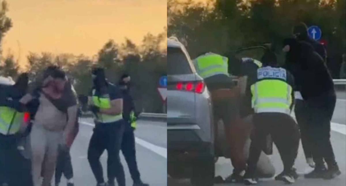 Cinco falsos policías secuestran a un hombre en plena autopista