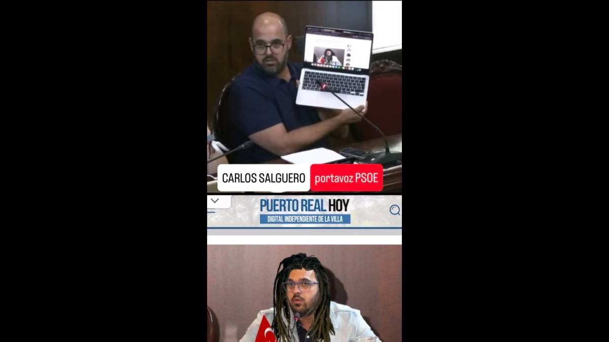 Momento surrealista en el pleno de Puerto Real entre PP y PSOE por una noticia del Día de los Inocentes: 