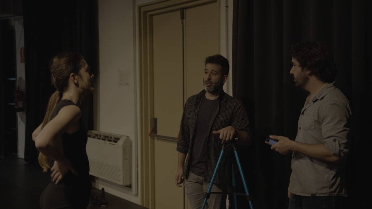 Un momento de la grabación del documental, a las órdenes de José Romero y Patricio Hidalgo.