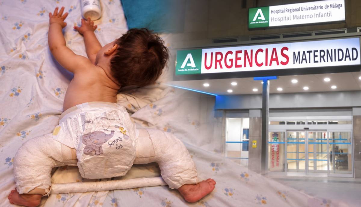 Mateo, de nueve meses, enyesado en Málaga tras una operación que podría haberse evitado: 