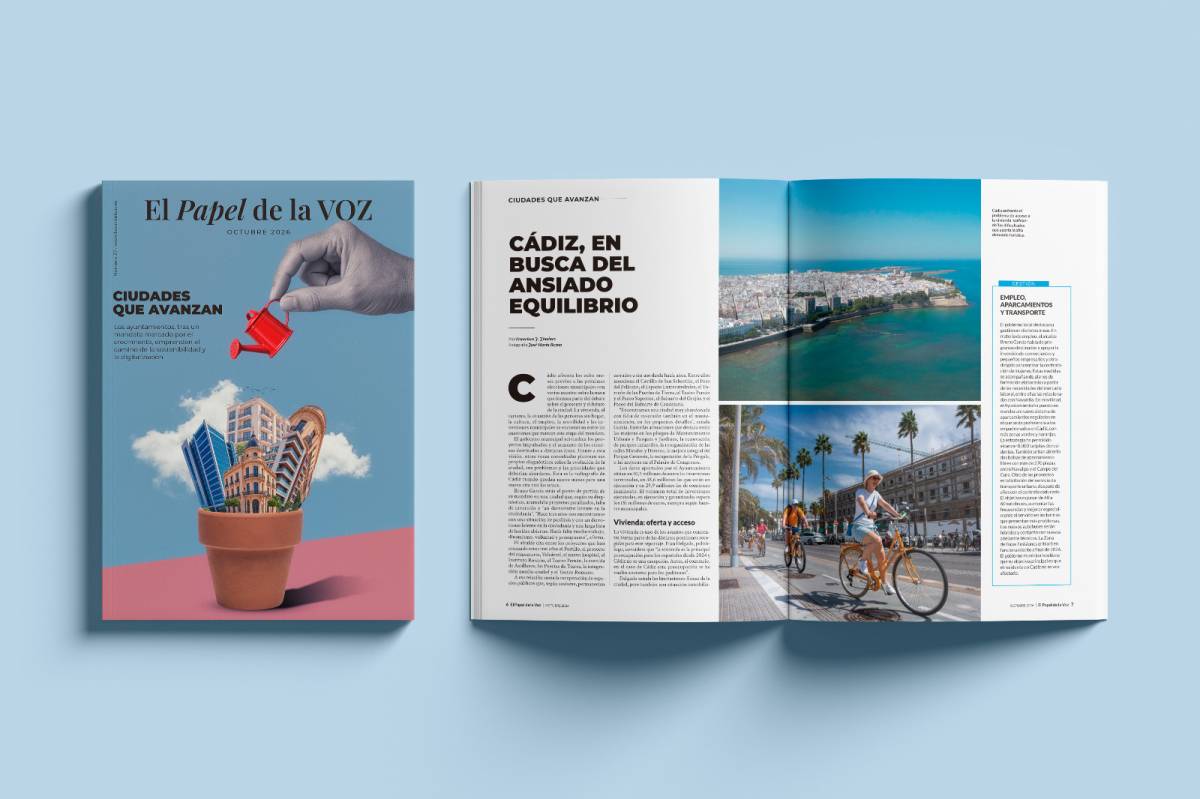 Ya puedes leer El Papel de La Voz, edición Ciudades que avanzan 2026: un recorrido por Cádiz, Sevilla, Huelva o Jaén
