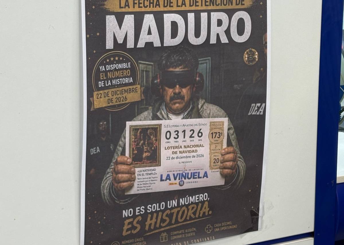Una administración de Córdoba vende el día de la detención de Maduro para el Sorteo de Navidad: 