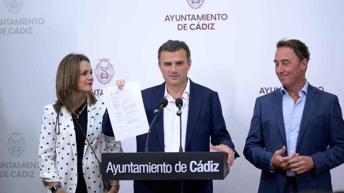El alcalde de Cádiz ante los medios - El alcalde de Cádiz ante los medios