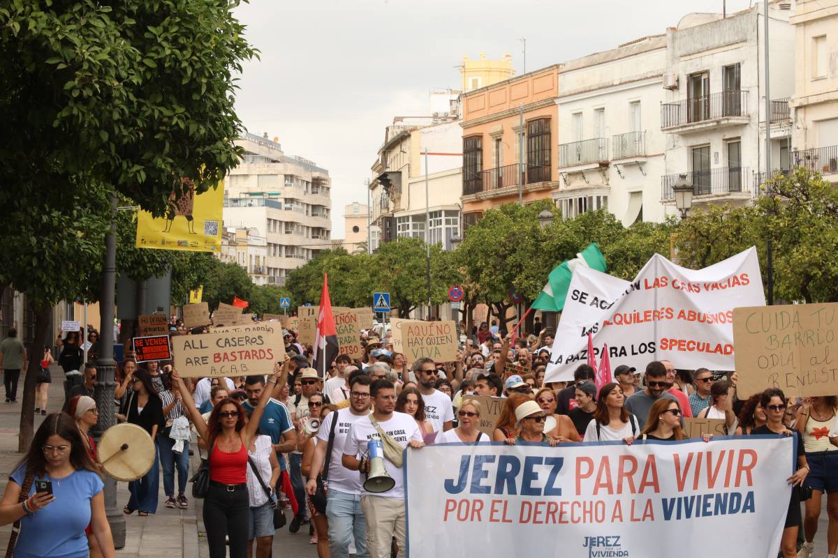 Jerez acoge su segunda protesta por la vivienda en tres días: 