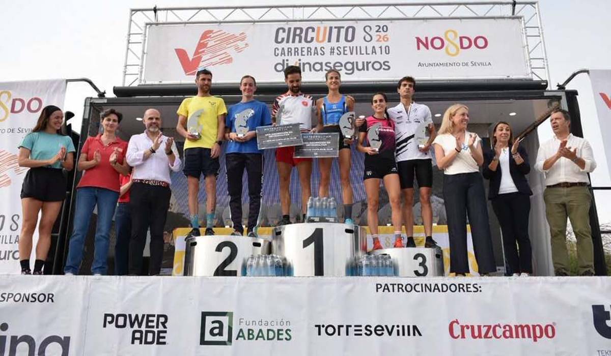 Podio de la Carrera Nervión San Pablo en Sevilla