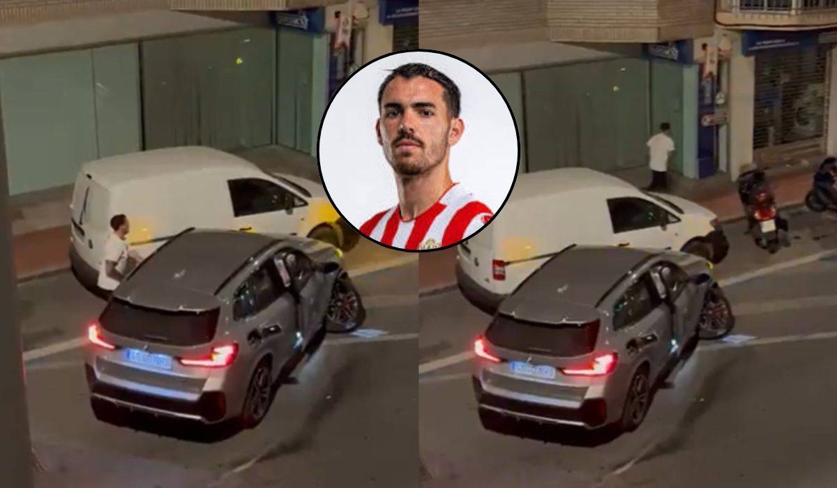 Álex Sola, jugador de UD Almería, estrella su coche y huye del lugar en plena madrugada