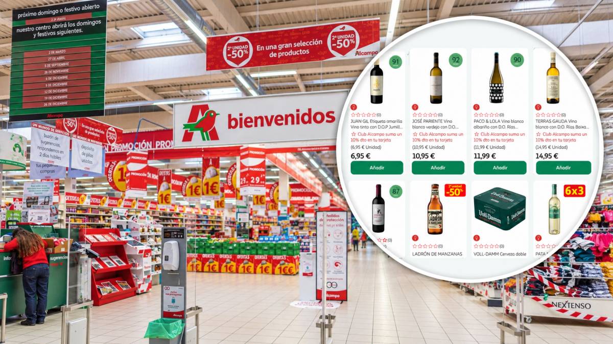 Feria del Vino de Alcampo, un supermercado que abre este 12 de octubre: un rioja reserva por 4,99 euros y mucha segunda unidad al 50%