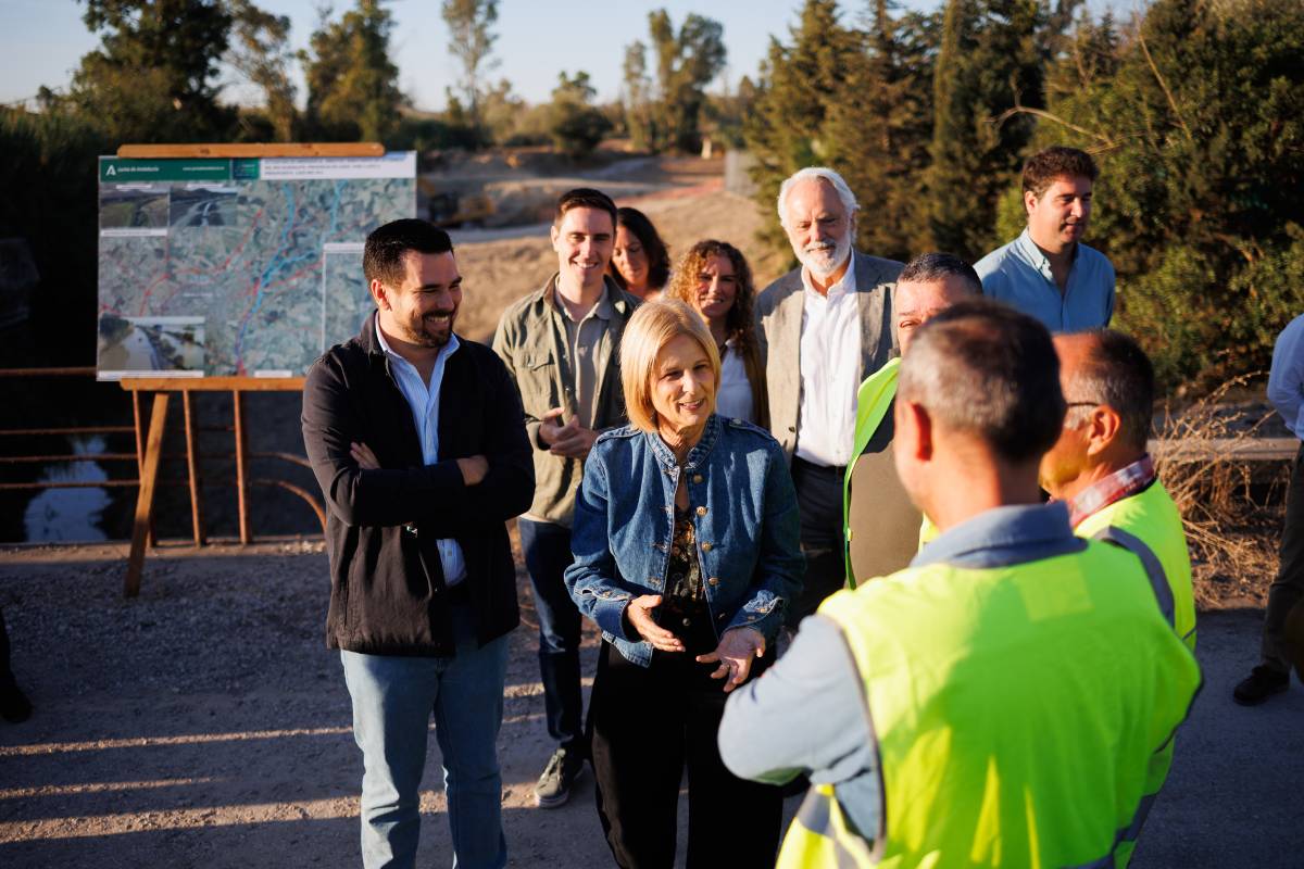 LIMPIEZA RIO GUADALETE MAQUINARIA PELAYO ALCALDE LA INA PUENTE DE LA GUAREÑA