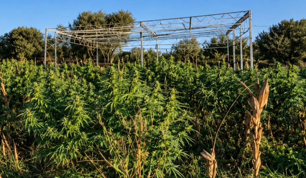 Una finca en Rota escondía una plantación con 686 kilos de 'maría'