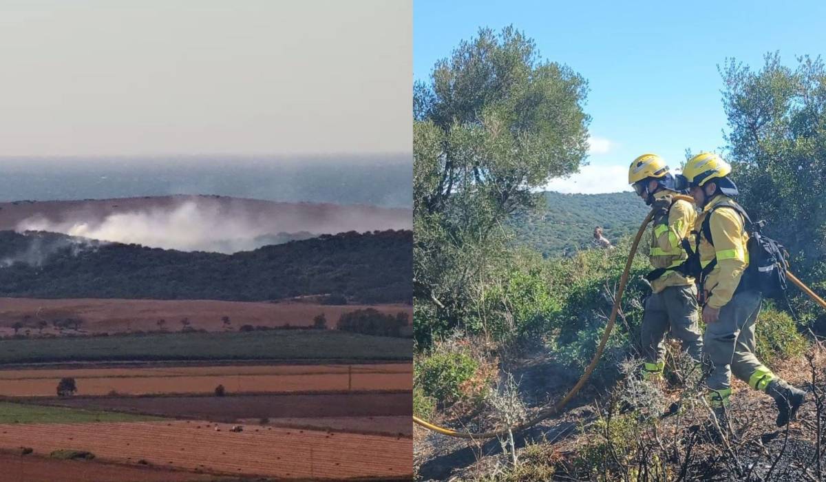 Declarado un incendio en El Retín: desplegados cuatro grupos de bomberos y un helicóptero en Barbate