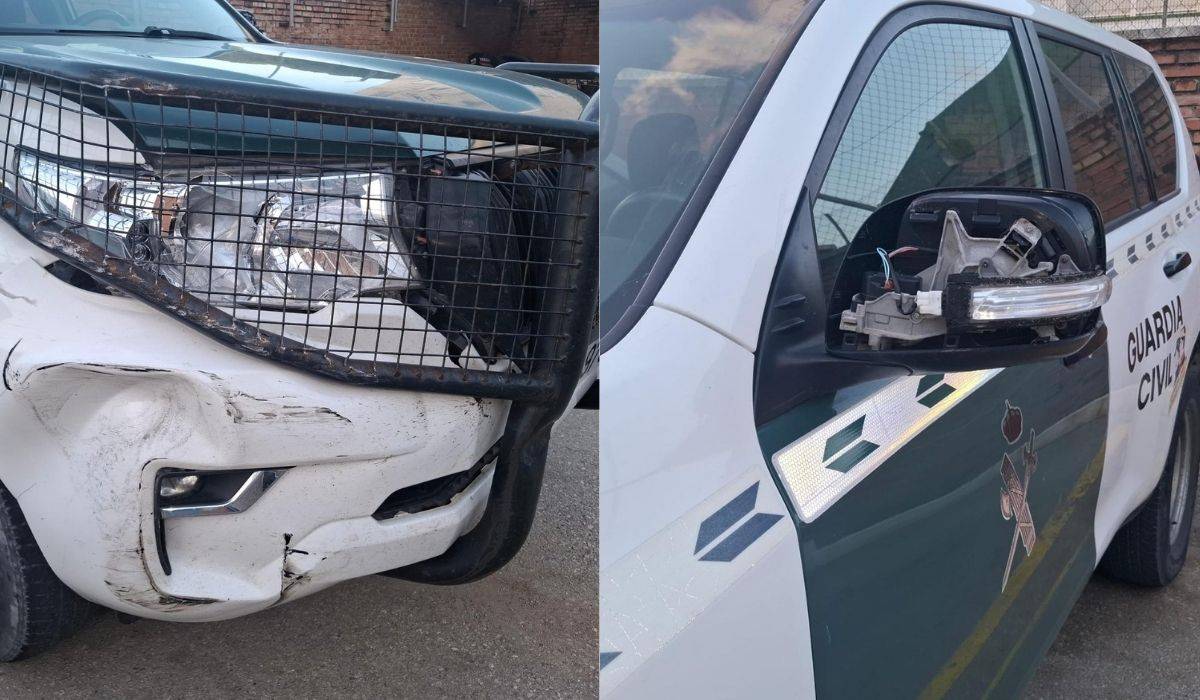 Una furgoneta del petaqueo embiste a dos patrullas de la Guardia Civil en un control en Vejer: llevaba casi 4.000 litros de combustible