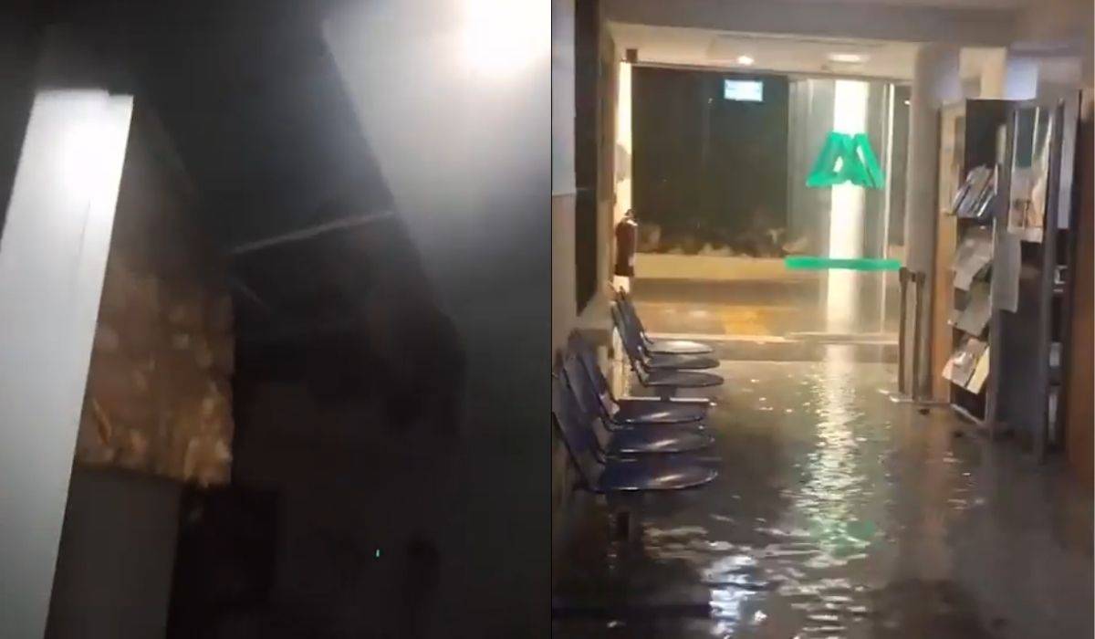 Cede parte del techo de un centro de salud de Málaga por la lluvia