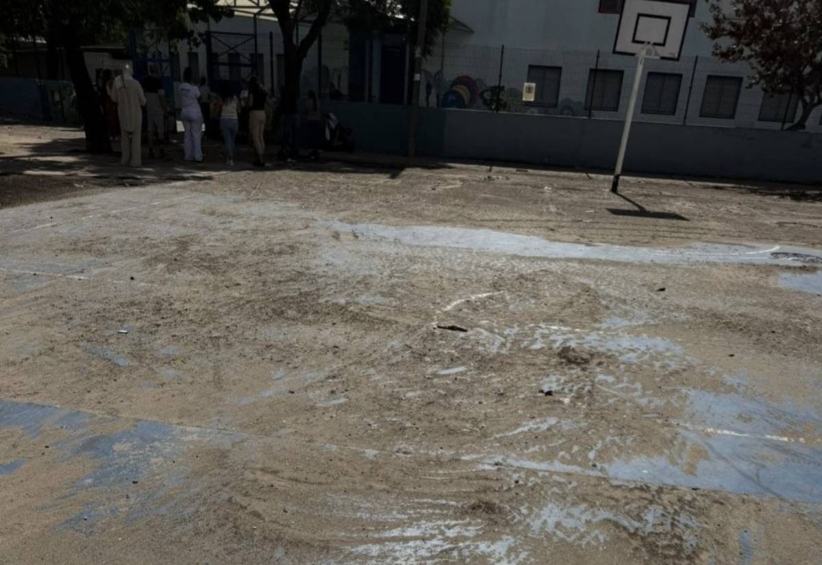 Estado del patio del colegio.