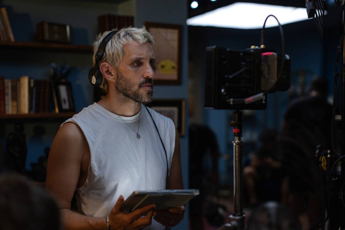 Jota Linares, durante el rodaje de la película.