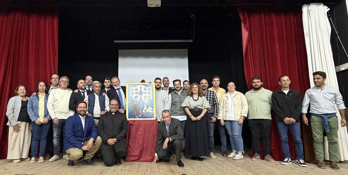 Foto de familia tras la presentación del cartel y los actos de la Magna Rural de Jerez en La Barca de la Florida