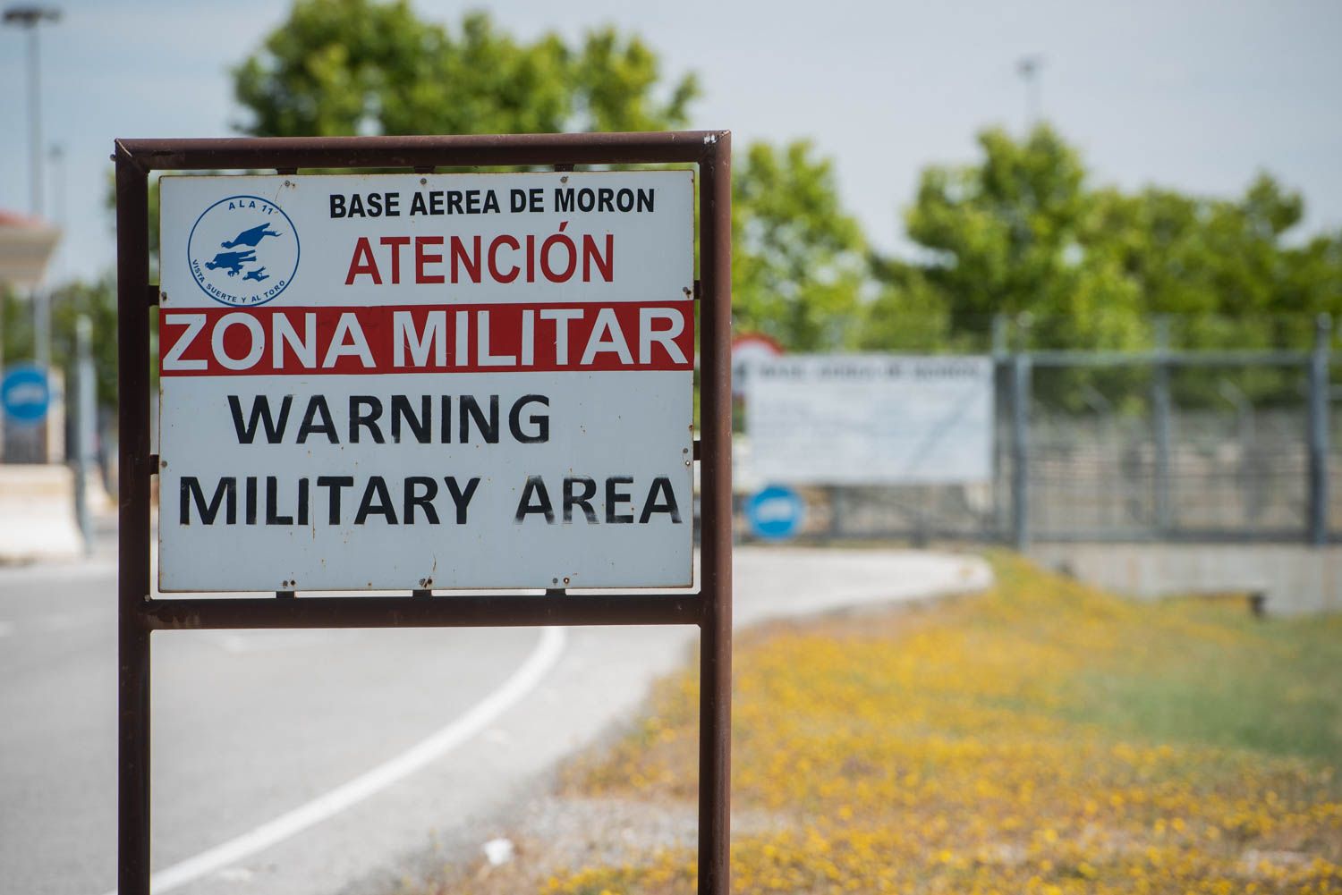 Entrada a la Base de Morón, que gestiona EEUU. - MAURI BUHIGAS