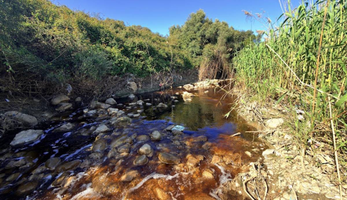 El arroyo pintado de rojo y con espuma en un paraje malagueño: el caso llega al juzgado