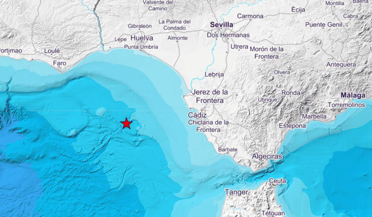 El golfo de Cádiz registra un terremoto de magnitud 3,5 en la tarde de este lunes