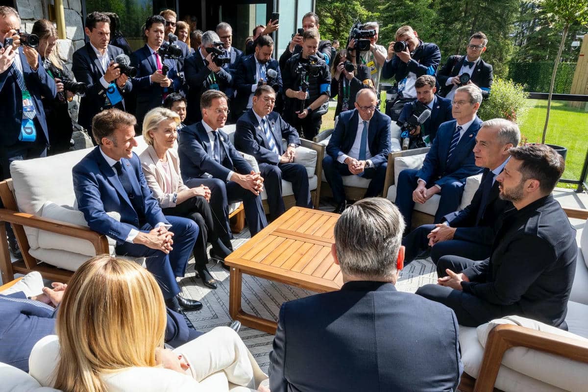 Rutte, en la reunión del G7 la pasada semana. - 