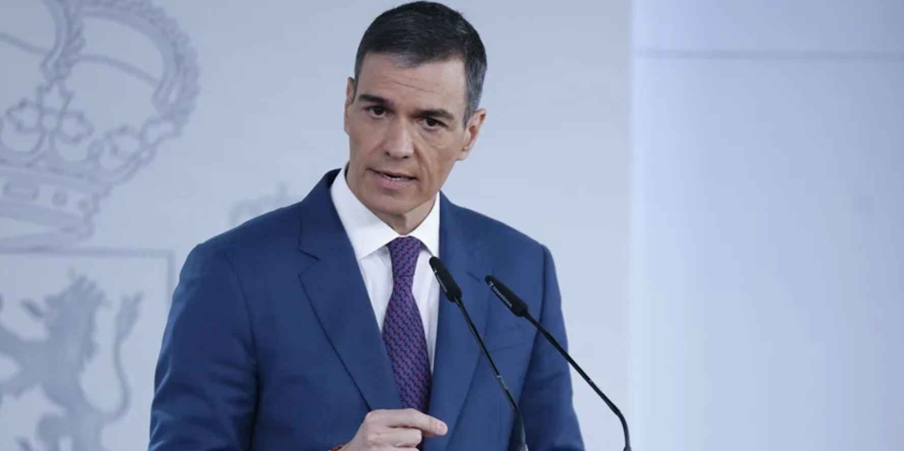 Pedro Sánchez, en una de sus últimas intervenciones. - 