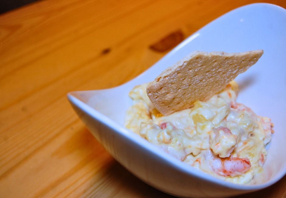 Ensaladilla de gambas del restaurante Roneo de Jerez. RONEO - Ensaladilla de gambas del restaurante Roneo de Jerez. RONEO