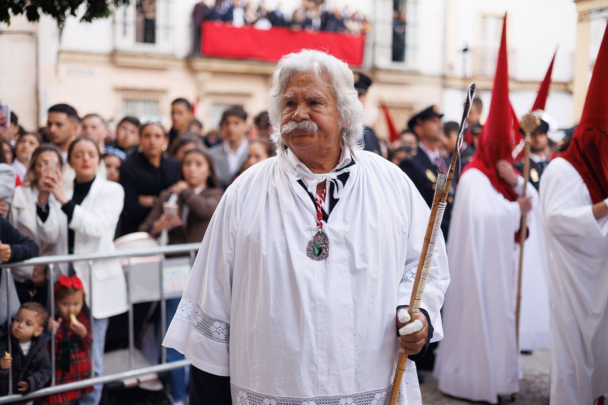 El primer Miércoles Santo ante el Prendimiento de Manuel 'El Chícharo' sin su gemelo José 'Tío Bombi'