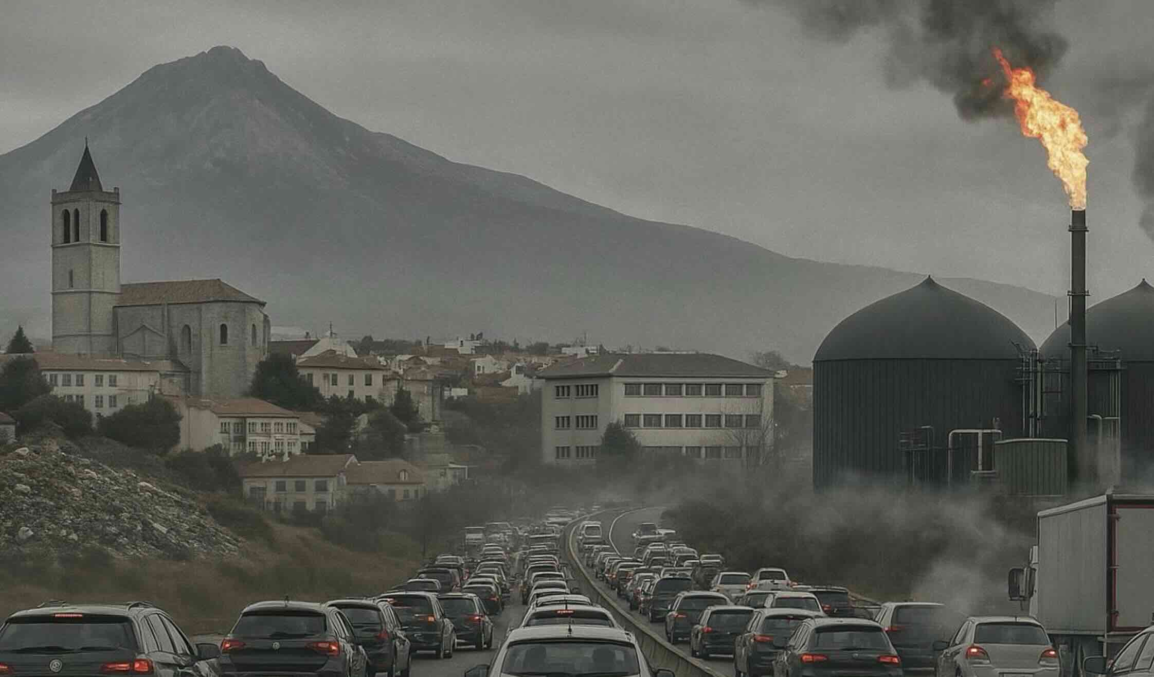 Foto del rechazo vecinal a la planta de biogás en Colmenar Viejo. - 