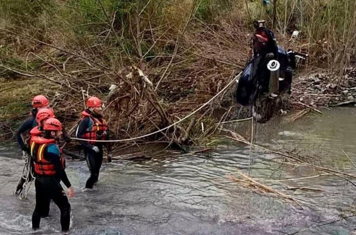 Labores en el río Genal en Málaga, donde ha desaparecido el motorista jerezano. - 
