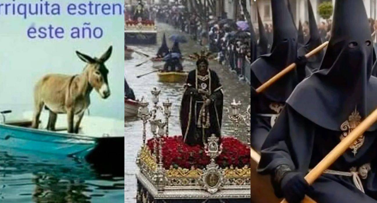 De la Borriquita en barca a nazarenos remando: las redes se inundan de memes sobre la próxima Semana Santa